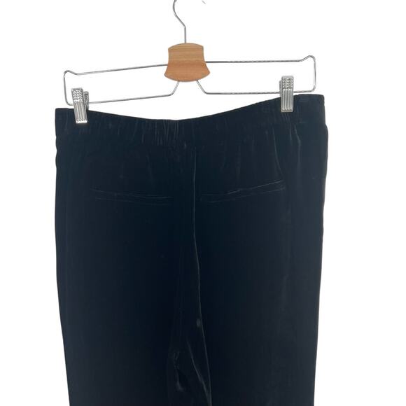 Vince Trouser Pants Velvet Single Pleat Elastic Waist Pull On Black Size Small - Picture 10 of 14
